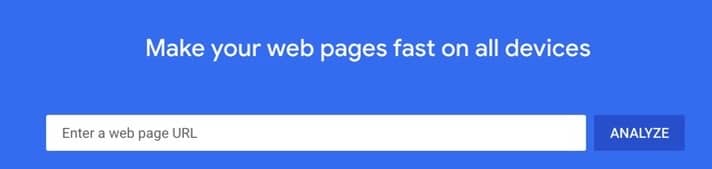 Google PageSpeed Insights Analysis Bar
