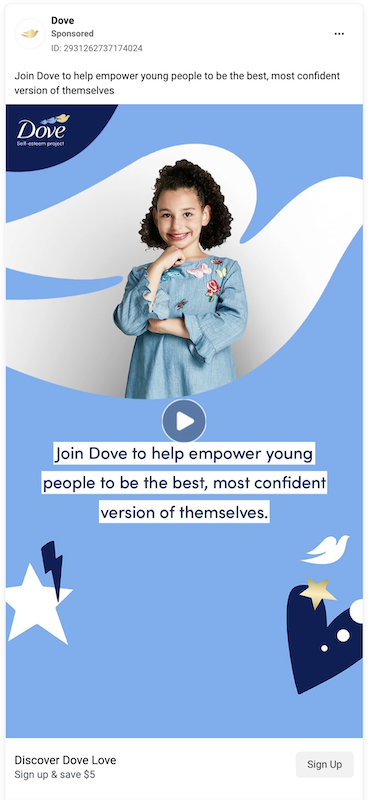 Dove Facebook ad